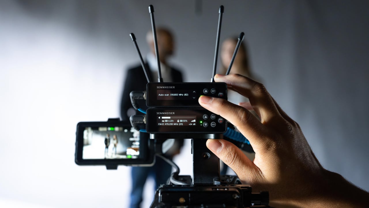 Sennheiser's EW-DP SKP plug-on transmitter adds wireless mic capability